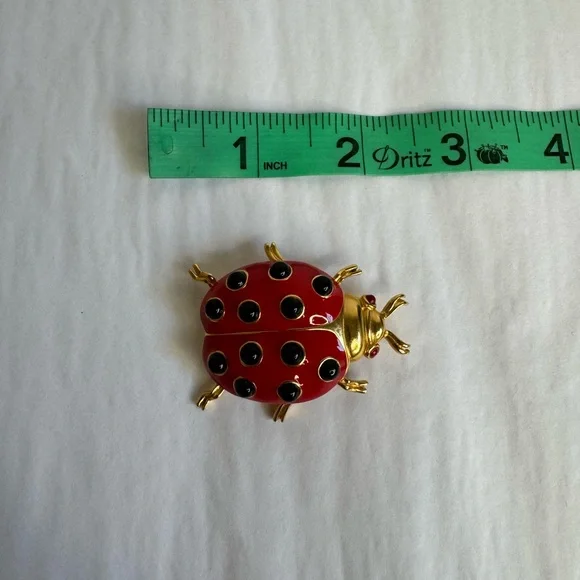 Crown Trifari Ladybug Brooch
